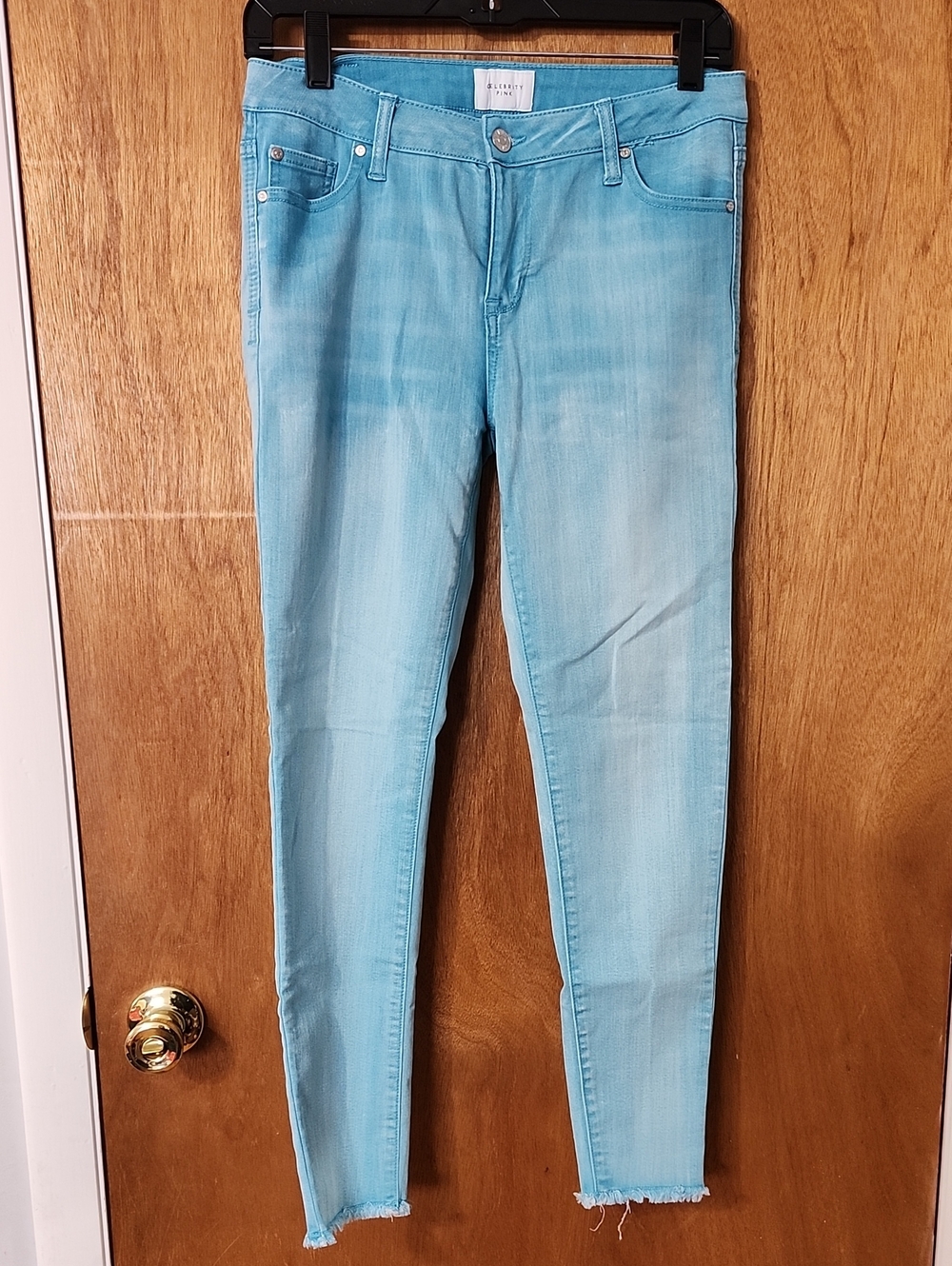 Celebrity Pink Light Blue Teal Women's Skinny Jeans - Classic Stretch Fit